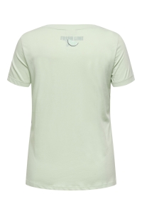 Carmakoma CARADDISON S/S O-NECK REG TEE JRS green lily/fresh me