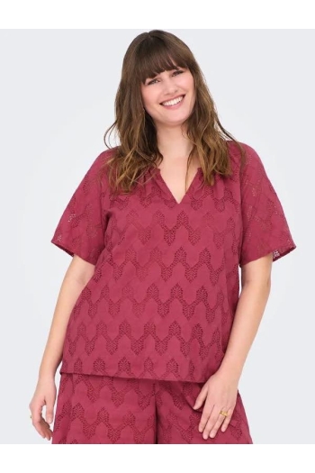 Carmakoma CARCAMILLE S/S V-NECK TOP WVN