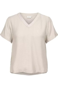 Carmakoma CARCAMILLE S/S V-NECK TOP WVN island fossil