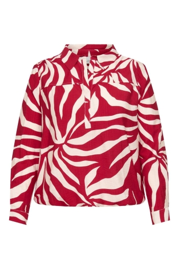 Carmakoma CARCAMILLE L/S V-NECK BLOUSE AOP