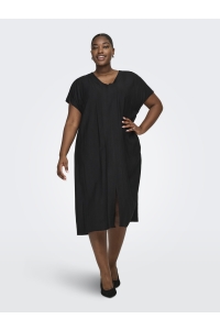 Carmakoma CARJOANNA V-NECK IN-ONE CALF DRESS : black