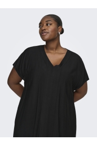 Carmakoma CARJOANNA V-NECK IN-ONE CALF DRESS : black
