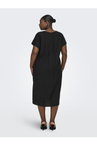 Carmakoma CARJOANNA V-NECK IN-ONE CALF DRESS : black