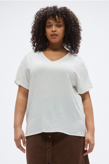 Carmakoma CARMETTA LIFE V-NECK SS TOP WVN NOO: