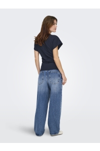 ONLY ONLATLAS S/S WAIST TOP SWT navy blazer