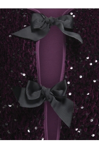 ONLY KOGANIKA SEQUINS LS BOW TOP CS WVN black/black sequins