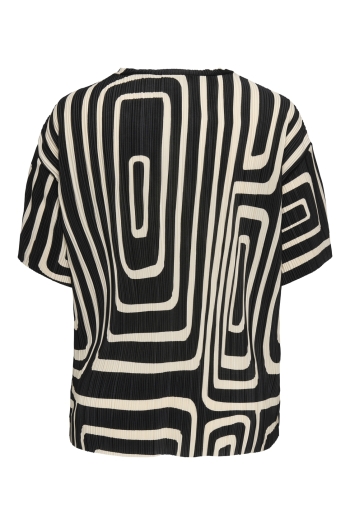 carmakoma CARRAVENNA S/S PLISSE AOP TOP JRS N: