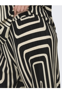 carmakoma CARRAVENNA PLISSE AOP PANT JRS NOOS black/oatmeal graphic