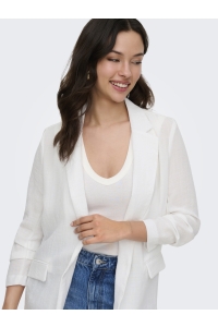ONLY ONLITA 3/4 LINEN LOOK BLAZER TLR bright white