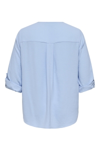 carmakoma CARJANA METTE LIFE V-NECK LS SHIRT : chambray blue