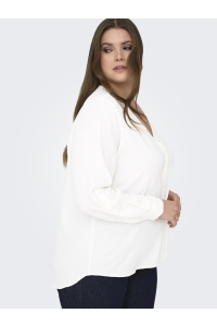 carmakoma CARJANA METTE LIFE V-NECK LS SHIRT : cloud dancer