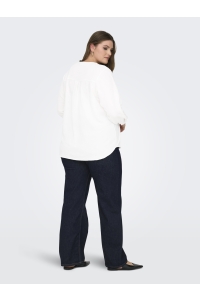 carmakoma CARJANA METTE LIFE V-NECK LS SHIRT : cloud dancer