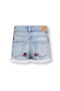 Only Kids KMGROBYN EX VINT BERRY DNM SHORTS N: light blue denim/strawberry embr