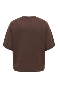 Carmakoma CARLOYAL 2/4 O-NECK PULLOV KNT NOOS chocolate torte/melange
