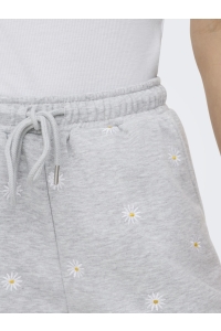 ONLY ONLLUNA BERMUDA SHORTS UB SWT light grey melange/smal ditsy cl