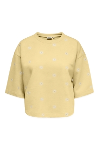 ONLY ONLLUNA 3/4 O-NECK UB SWT sunlight/small ditsy cloud