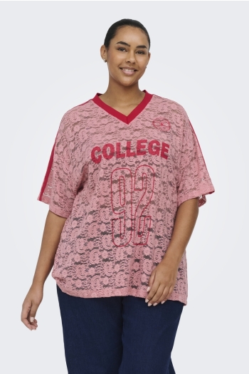 Carmakoma CARKIA S/S O-NECK LACE TEE JRS