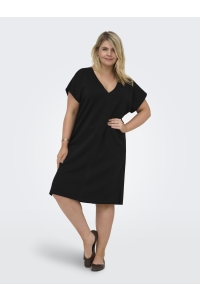 Carmakoma CARLISE CAPSLEEVE V-NECK ABK DRESS : black