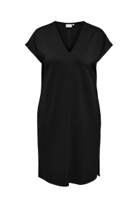 Carmakoma CARLISE CAPSLEEVE V-NECK ABK DRESS : black