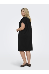 Carmakoma CARLISE CAPSLEEVE V-NECK ABK DRESS : black