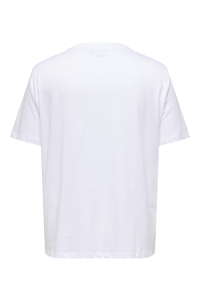 Carmakoma CARALBERTE S/S BOXY TEE JRS bright white/big front flowie