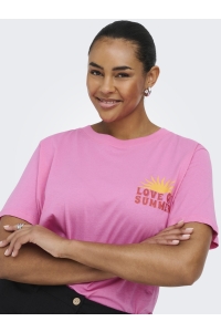 Carmakoma CARALBERTE S/S BOXY TEE JRS wild orchid/summer of love