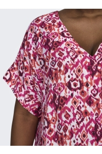 Carmakoma CARHAVANA IN ONE V-NECK DRESS AOP fuchsia purple/summer geo