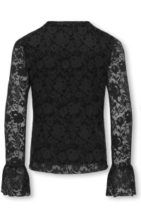 ONLY KOGTOOS L/S LACE TOP JRS black