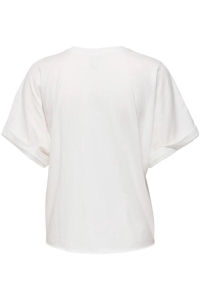 ONLY ONLMINNA S/S PRINT TOP BOX JRS cloud dancer/lemon