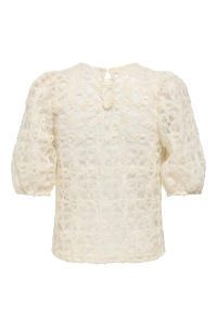 ONLY ONLBENIA S/S O-NECK LACE TOP JRS birch