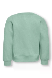 ONLY:KIDS ONLY KMGSWEAT L/S CREW EMB LOOSE SWT NOO: aqua foam/emb strawberry