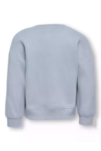ONLY:KIDS ONLY KMGSWEAT L/S CREW EMB LOOSE SWT NOO: soft chambray/emb icecream