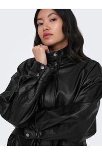 ONLY ONLJULIA FAUX LEATHER OVZ. BOMBER O: black