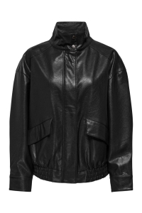 ONLY ONLJULIA FAUX LEATHER OVZ. BOMBER O: black