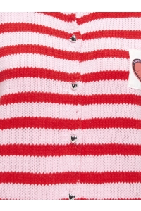 ONLY ONLMAILEY LS DETAIL O-NECK CARDI CS: orchid pink/high risk red/heart/