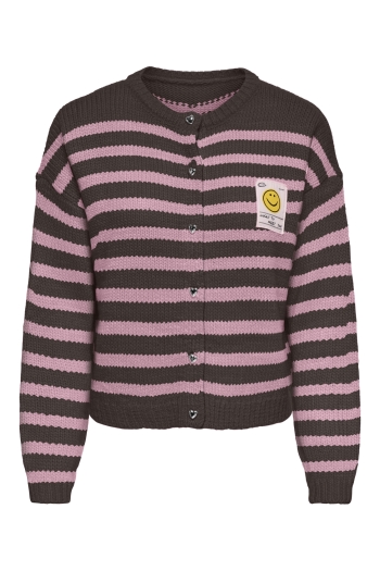 ONLY ONLMAILEY LS DETAIL O-NECK CARDI CS: Dames