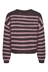 ONLY ONLMAILEY LS DETAIL O-NECK CARDI CS: coffee bean/orchid pink/smiley/s