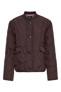ONLY ONLSALSA QUILTED JACKET CC OTW decadent chocolate/stripe