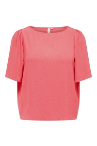 Carmakoma CARJOSEE METTA 2/4 BOATNECK TOP WVN sugar coral/glitter
