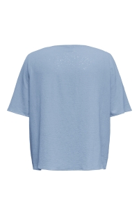 Carmakoma CARJOSEE METTA 2/4 BOATNECK TOP WVN faded denim/glitter