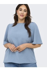 Carmakoma CARJOSEE METTA 2/4 BOATNECK TOP WVN faded denim/glitter