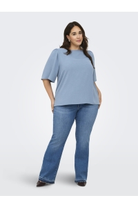 Carmakoma CARJOSEE METTA 2/4 BOATNECK TOP WVN faded denim/glitter