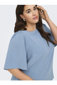 Carmakoma CARJOSEE METTA 2/4 BOATNECK TOP WVN faded denim/glitter