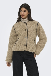 ONLY ONLINES TEDDY JACKET CC OTW tigers eye/black
