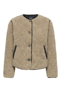 ONLY ONLINES TEDDY JACKET CC OTW tigers eye/black