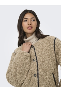 ONLY ONLINES TEDDY JACKET CC OTW tigers eye/black