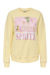 ONLY ONLKITA L/S SWEAT BOX UB CS SWT sunlight/spritz front