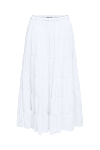 ONLY ONLKELLY LONG LAYER SKIRT WVN bright white
