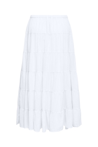 ONLY ONLKELLY LONG LAYER SKIRT WVN bright white