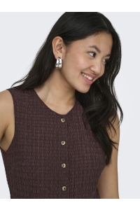 ONLY ONLILSE S/L STRUCTURE VEST JRS NOOS deep mahogany
